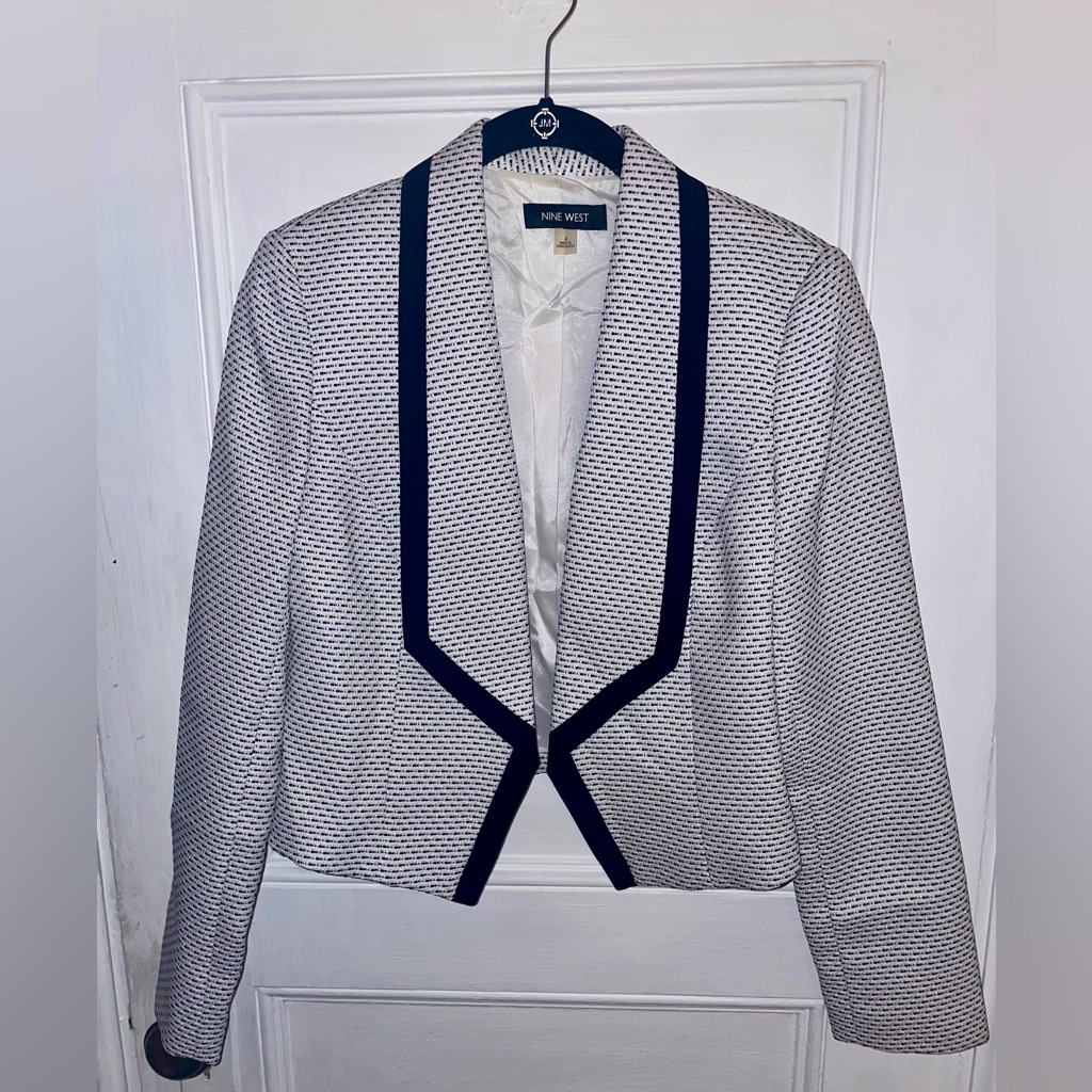 Nine West Women's Black And White Blazer